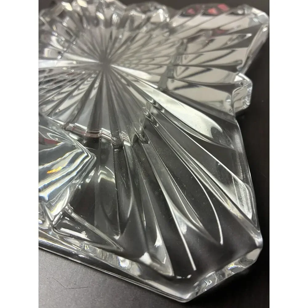 Vintage Mikasa Crystal Picture Frames 2.5 X 3.5” Photo Starburst & Wavy